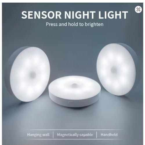 3pcs luzes noturnas com sensor de movimento em branco quente/branco frio