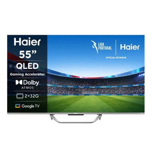 Smart TV Haier 55" QLED UHD 4K H55Q80FUX Google TV - 140cm