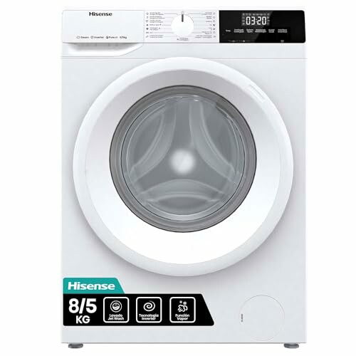 Hisense WDQE8014EVJM Lavadora secador 8 + 5 kg, 1400 rpm