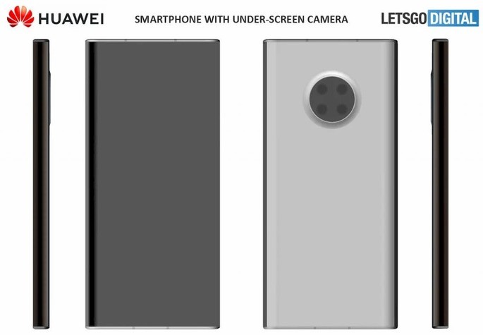 smartphones Huawei patente câmara dentro do ecrã