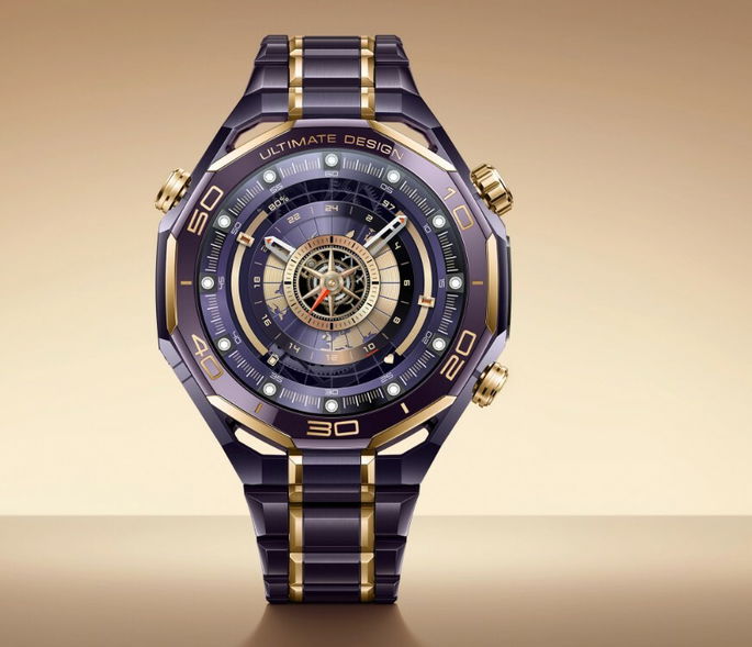 Huawei Watch Ultimate Design Royal Gold de frente