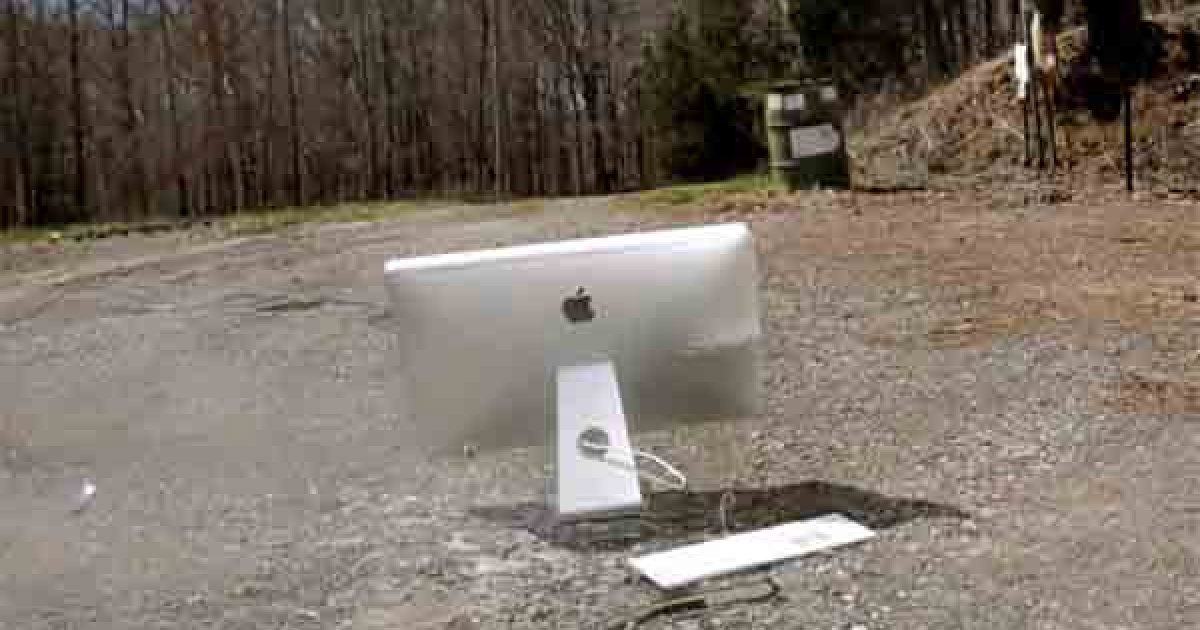 Boom! Apple iMac destruído com balas anti-tanque [VIDEO] - 4gnews