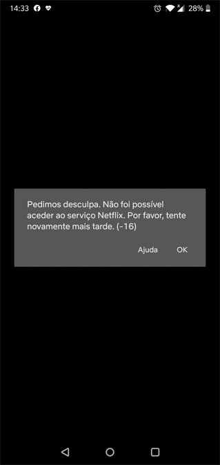 Netflix falha de serviço
