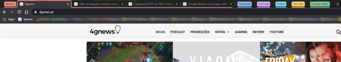 Google Chrome organização abas