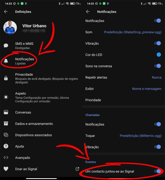 Signal notificações dica