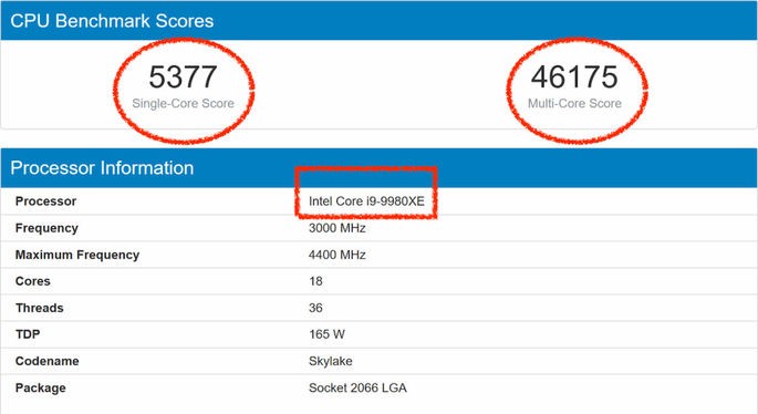 intel core i9-9980XE