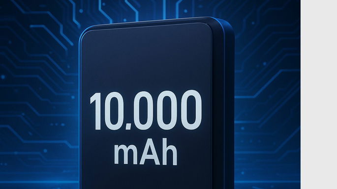 Imagem alusiva a uma bateria de 10.000 mAh