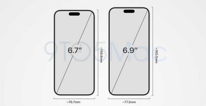 Imagens CAD iphone 15 Pro Max e 16 Pro Max dimensões