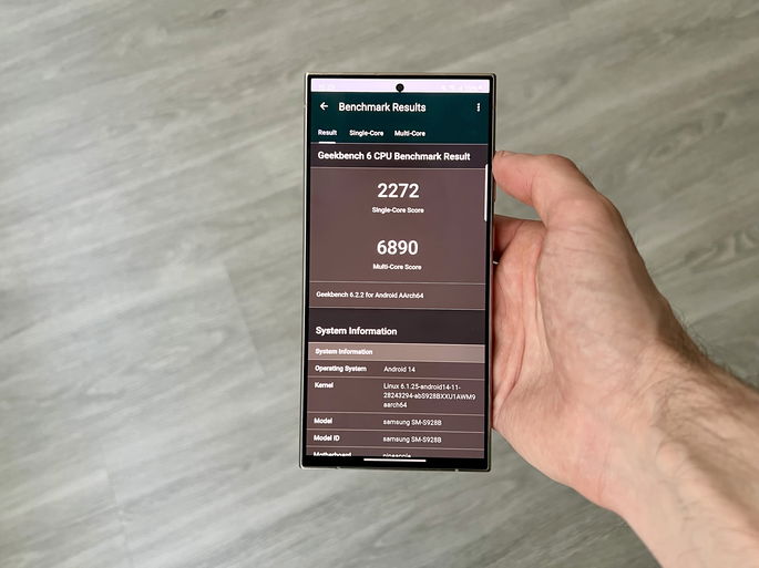 Pontuação de CPU do Galaxy S24 Ultra no Geekbench 6