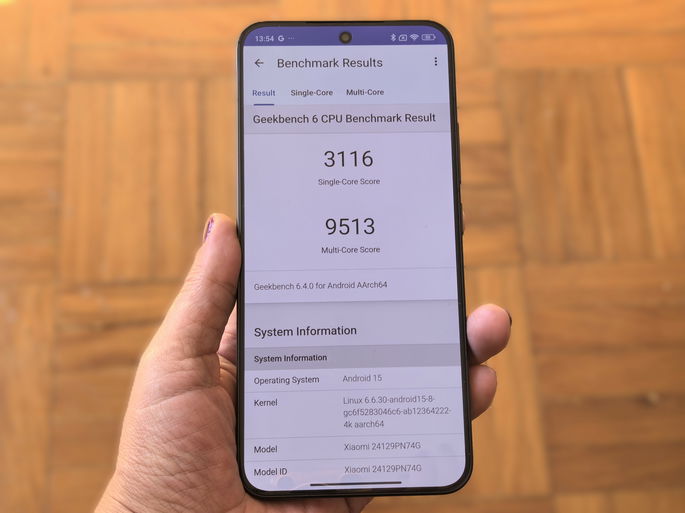 Xiaomi 15 Geekbench 6