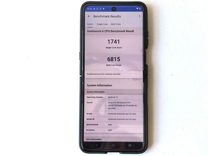 Motorola Razr 60 Ultra desempenho