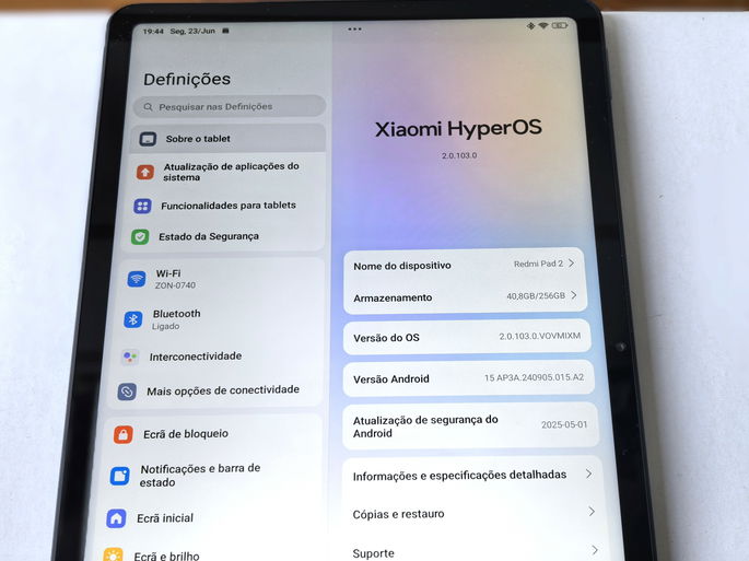 Redmi Pad 2 interface