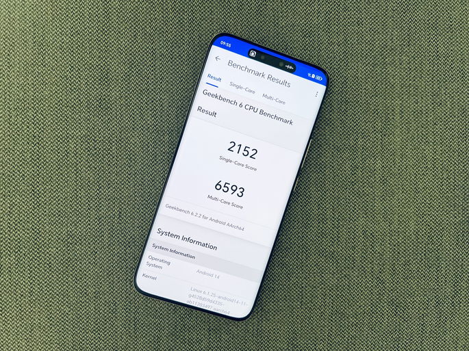 Pontuação do Honor Magic6 Pro no Geekbench 6