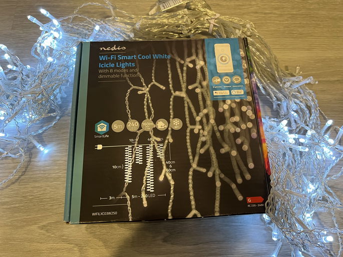 Nedis Wi-Fi Smart Cool White Icicle Lights