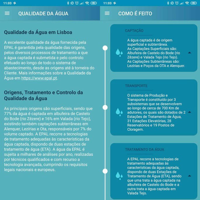 H2O quality app EPAL