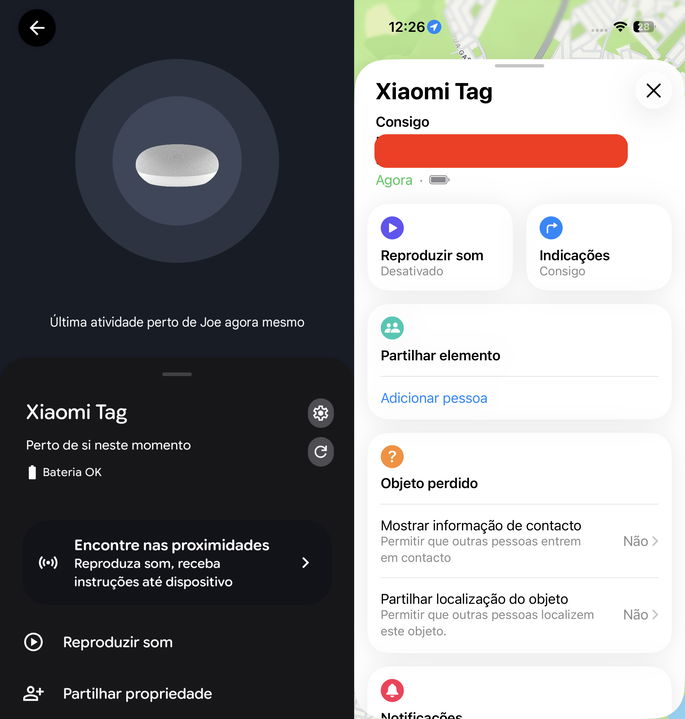 &Agrave; esquerda ligada &agrave; rede Google; &agrave; direita, ligada &agrave; rede Apple
