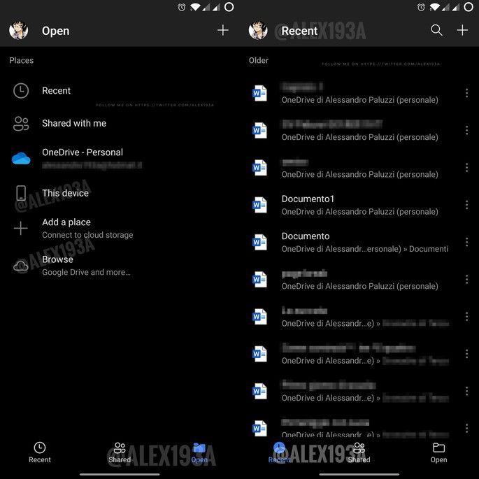 Assim será o modo escuro no Microsoft para Android. Crédito: