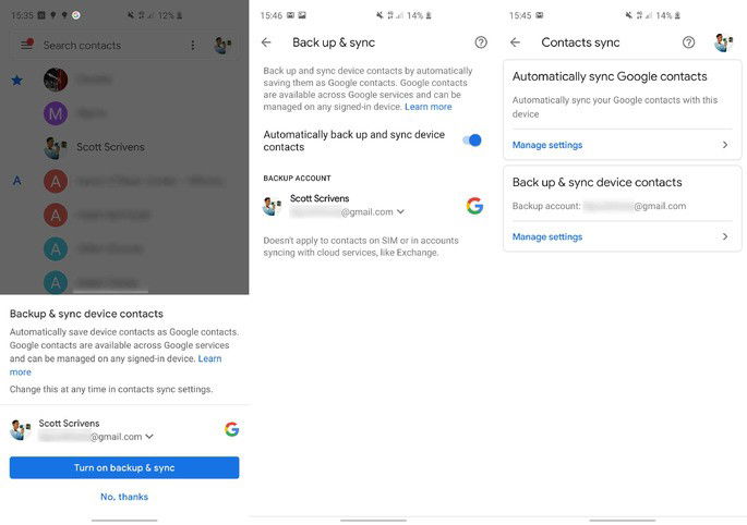 Contactos Google