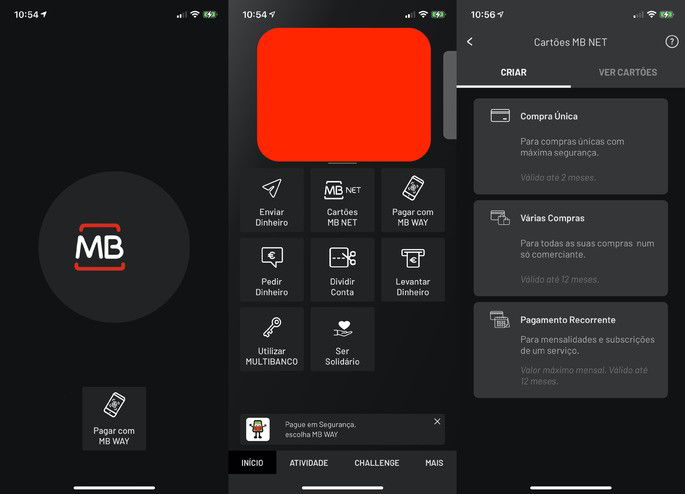 MB Way com Dark Mode no iOS