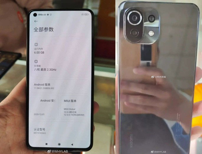Alegadas imagens reais do Xiaomi Mi 11