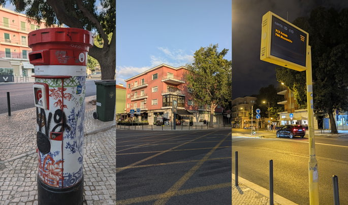 Fotos diurnas e noturnas com a c&acirc;mara principal