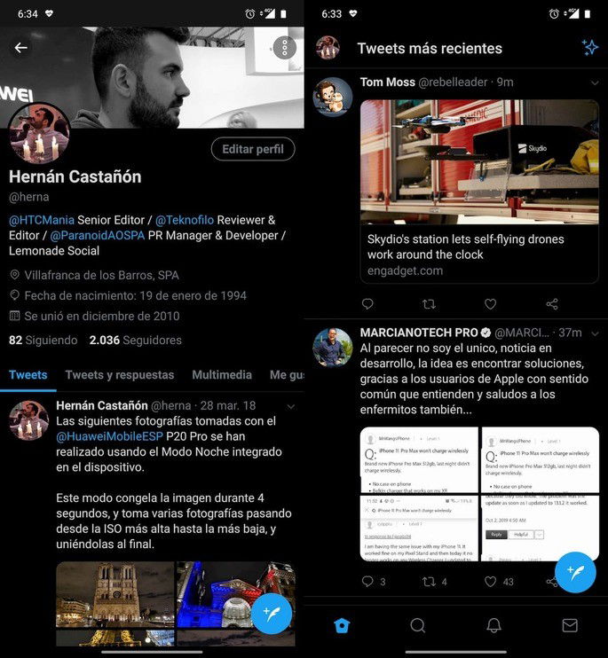 twitter android dark mode