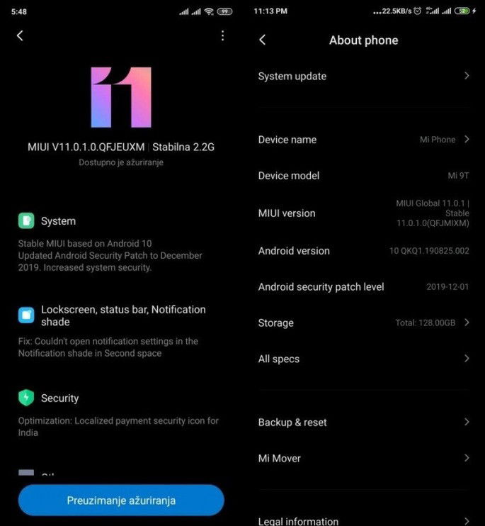 MIUI 11 Android 10