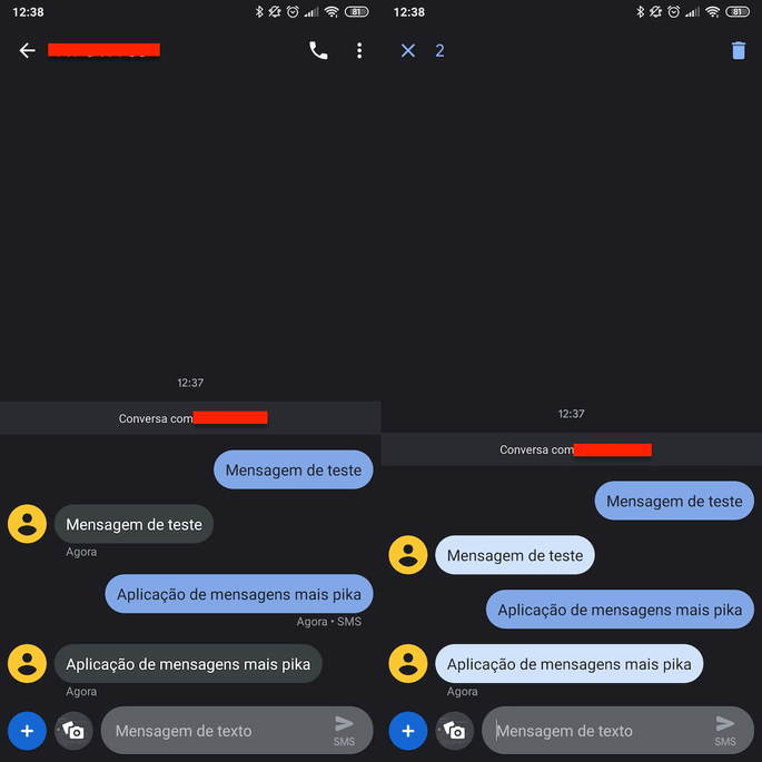 mensagens google