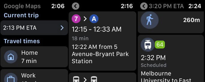 Apple Watch Google Maps