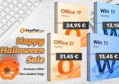 Imperdível! Windows 11 Pro e Office 2021 vitalício a partir de 13,45€ no Halloween Sale da Keysfan
