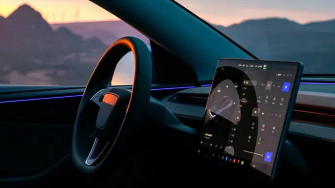 Interior do Tesla Model 3