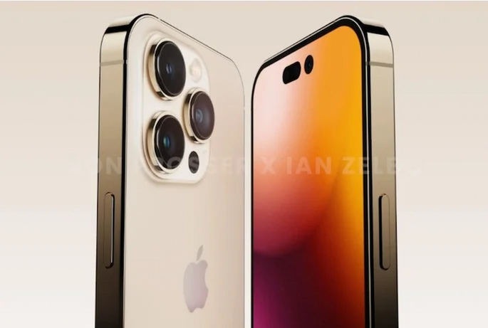 Renderização não oficial do iPhone 14 Pro