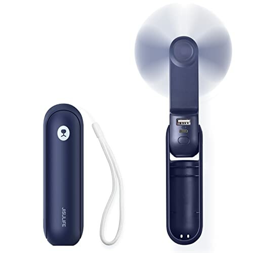 JISULIFE Mini Ventilador de Mão Azul
