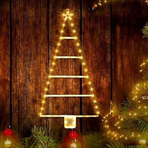 Jsdoin Luz de Natal Exterior 90cm 75 LED
