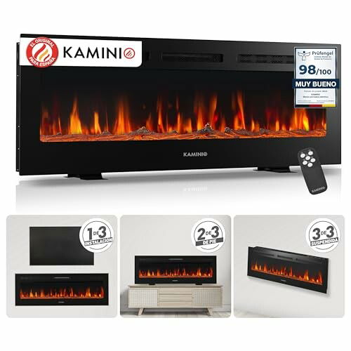 KAMINIO Chimenea Eléctrica 50 pulgada