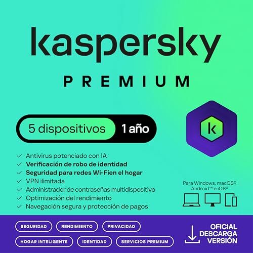 Kaspersky Premium 2024: segurança total para 5 dispositivos, VPN ilimitada, antiphishing, firewall e