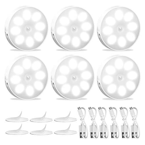 KEWUZY 6 unidades Luz Nocturna Sensor Movimiento
