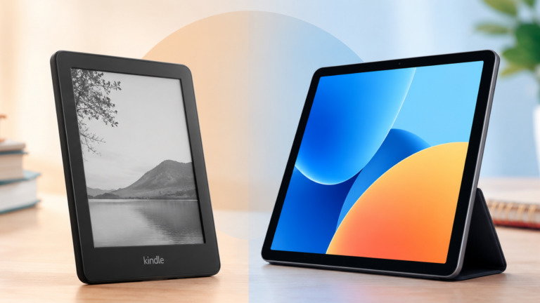 Kindle ou tablet para ler: o que muda para os olhos e para a carteira