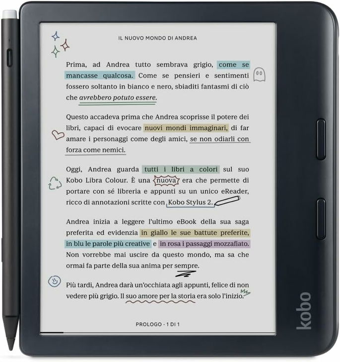Kobo Libra Cor com Kobo Stylus 2