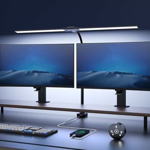 L&acirc;mpada de secret&aacute;ria LED YICAIZI TI33001 24 W, 80 cm, preta