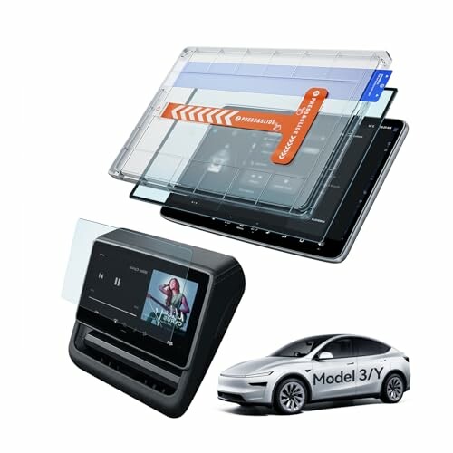 LANTU 2 Piezas 15,4" + 8" Protector de Tela para Tesla