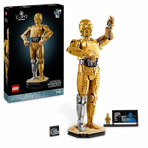 LEGO Star Wars C-3PO Figura de Droide, casaco de coleção para adultos