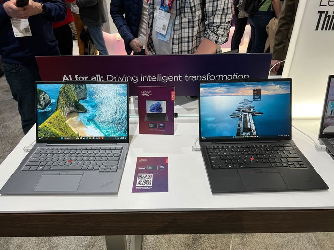 imagem dos portáteis Lenovo ThinkPad T14 e T16