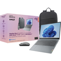 Lenovo Slim 3 15AMN8-251, 15,6 polegadas, Ryzen 5, 8 GB, 512 GB SSD