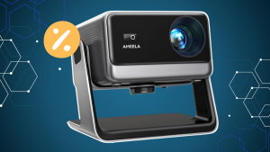 Leva o cinema contigo: Este projetor Full HD está a metade do preço usando o cupão na Amazon!