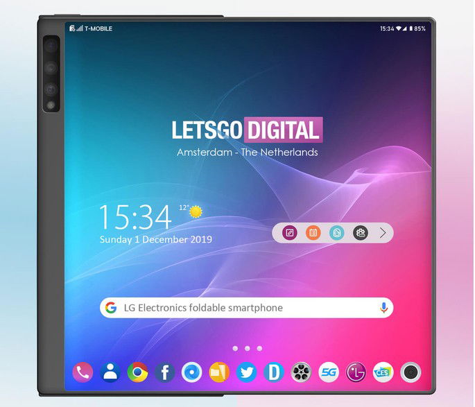 smartphone dobrável LG idêntico ao Huawei Mate X