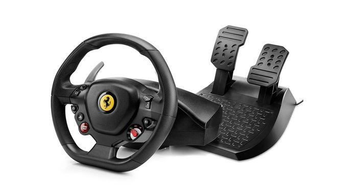 Volante + Pedais THRUSTMASTER T80 Ferrari 488 GTB (PS5/PS4/PC - Preto)