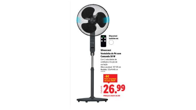 ventoinha de pé no Lidl