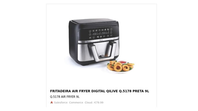 fritadeira air fryer digital qilive q.5178 preta 9l