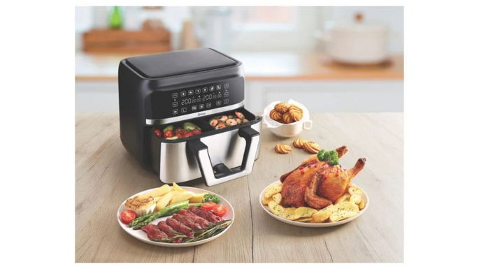 fritadeira air fryer digital qilive q.5178 preta 9l